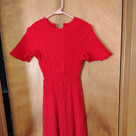 Red Ruffle Dress - Picture 1 of 3